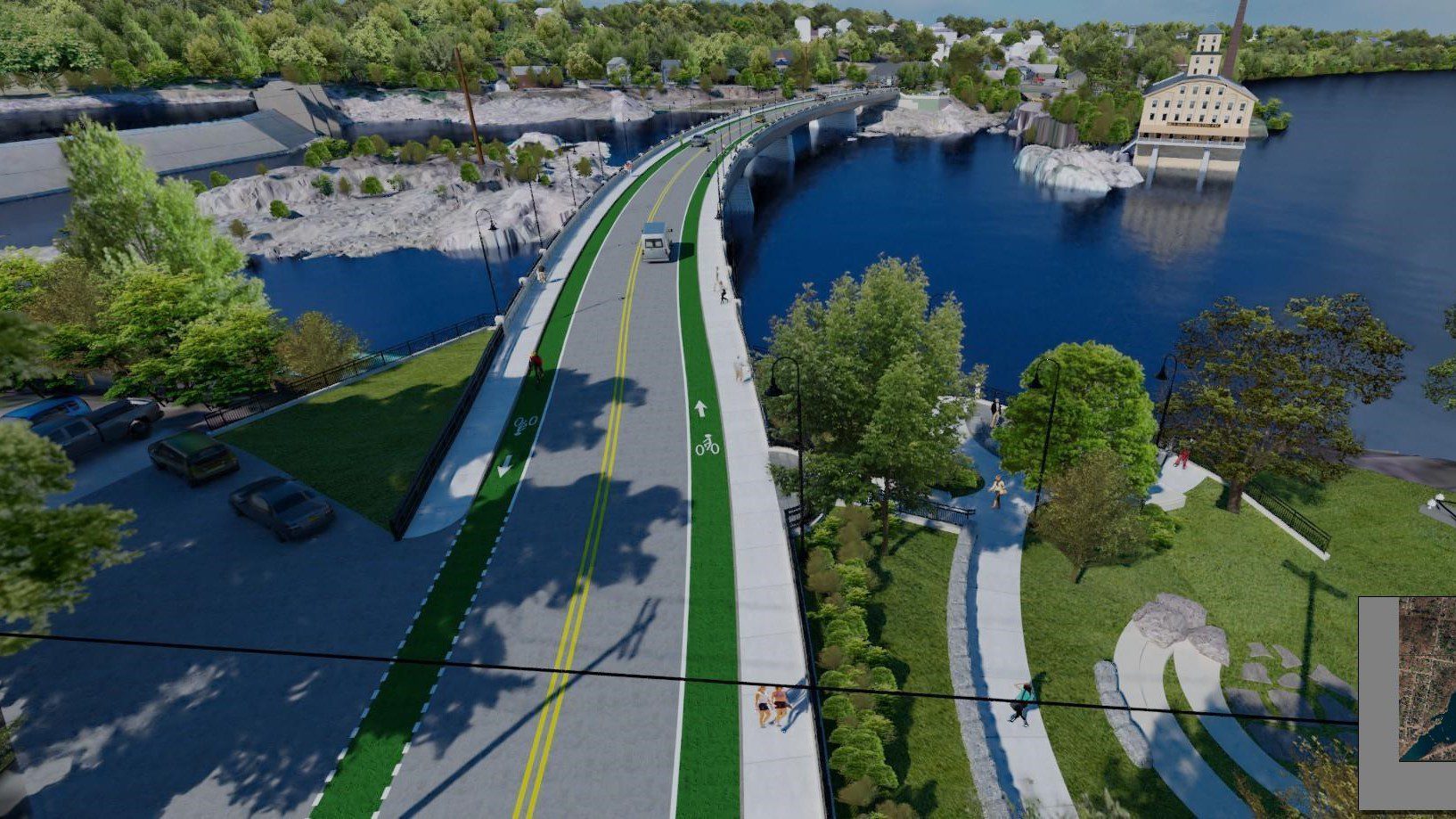 A rendering of the proposed Brunswick bridge 
