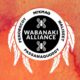 Logo for the Wabanaki Alliance featuring the names of the four tribes in Maine: Penobscot, Mi'kmaq, Maliseet and Passamaquoddy.