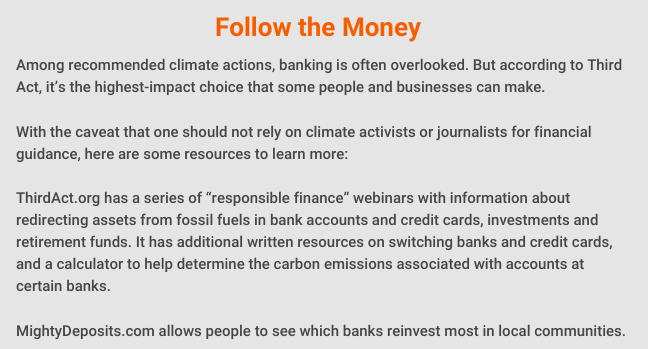 resources to learn more about the banking industry and climate change