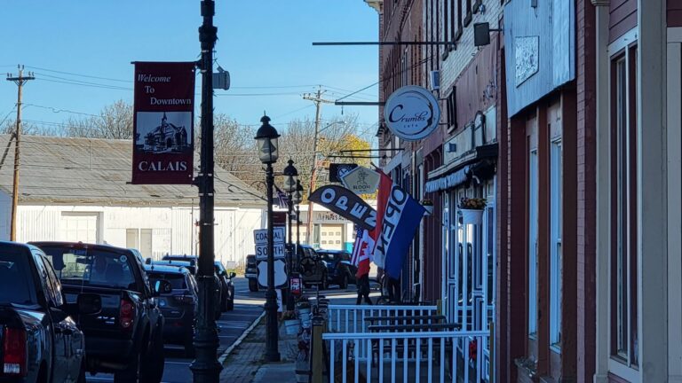 a view of businesses in downtown calais