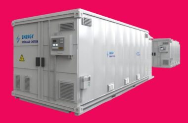 A photo of a battery storage system.