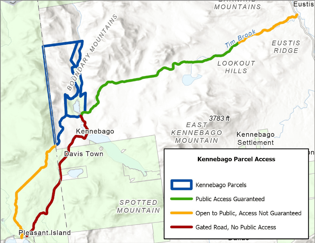 A presentation slide details public access points.