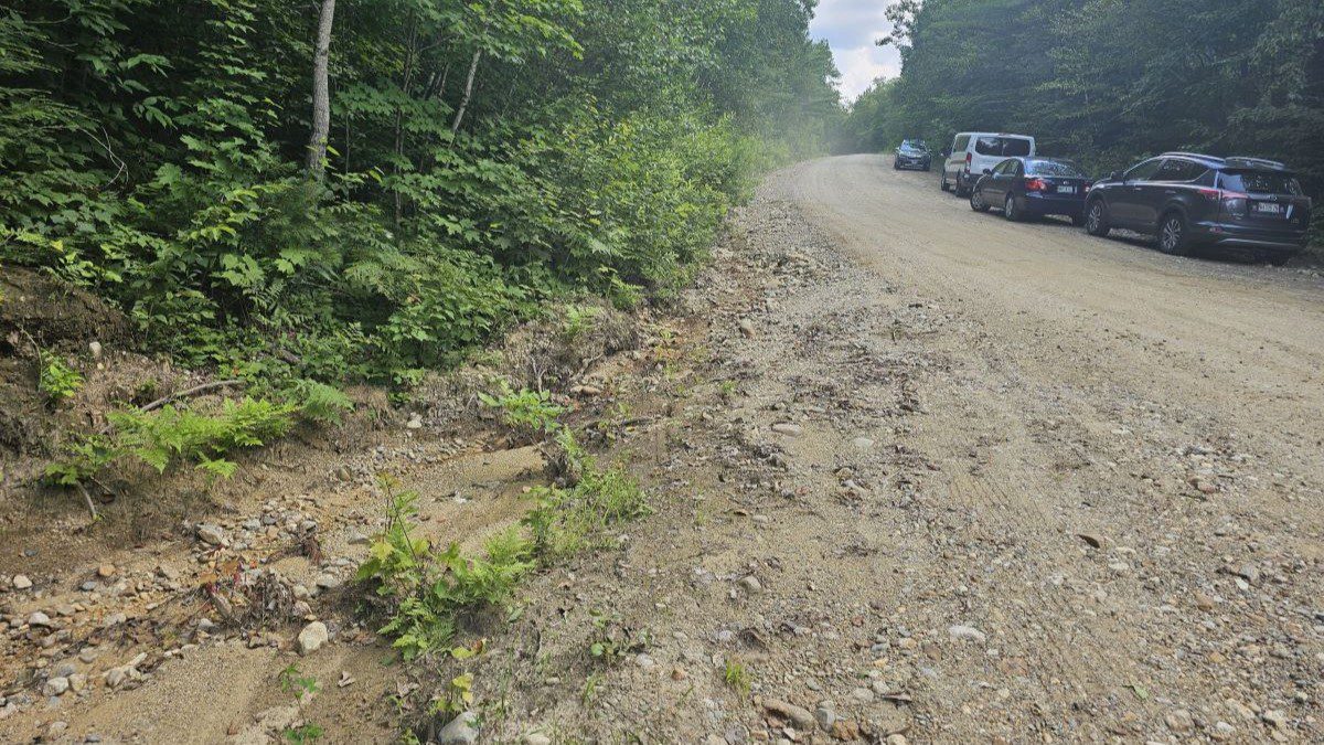 A dirt road near the Tumbledown trail in Franklin County.