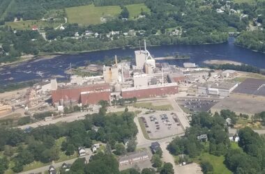 Aerial photo of the Old Town location of ND Paper.