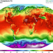 A graphic detailing the global air temperatures