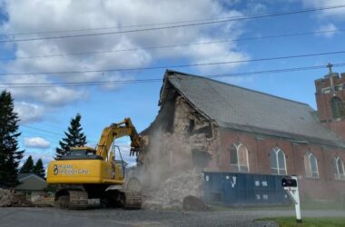 St. Ann's church being demolished.