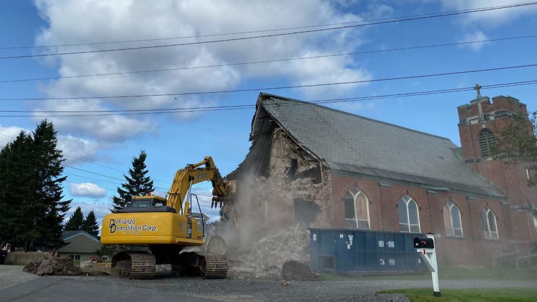 St. Ann's church being demolished.