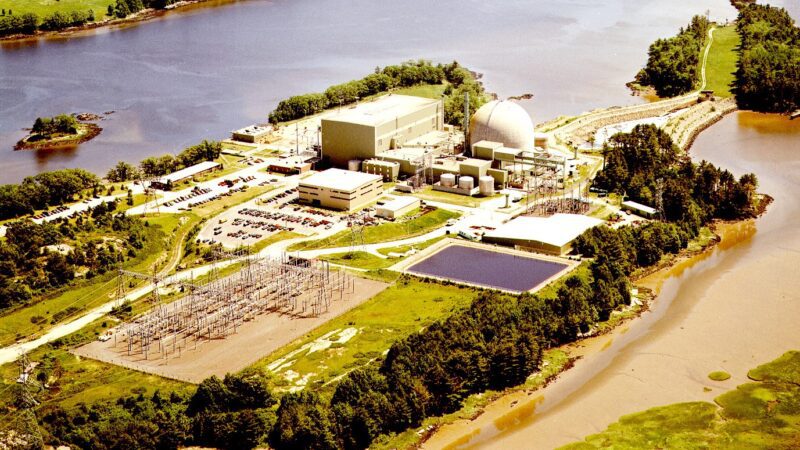Aerial view of the Maine Yankee Nuclear Power Plant.