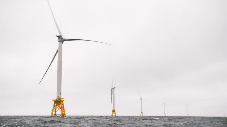 offshore wind turbines in the ocean