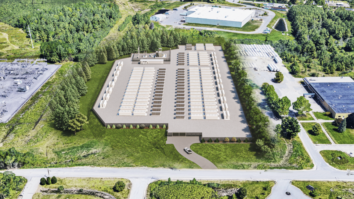 An aerial photo of the Crosstown energy building area.