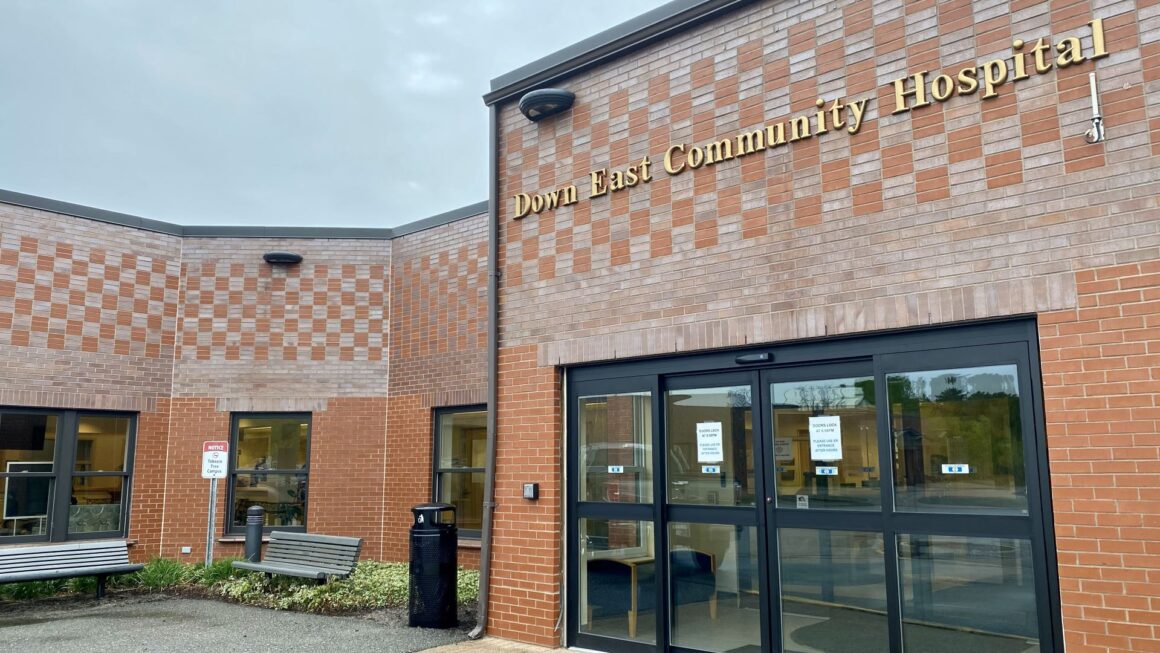 The exterior of the Down East Community Hospital.