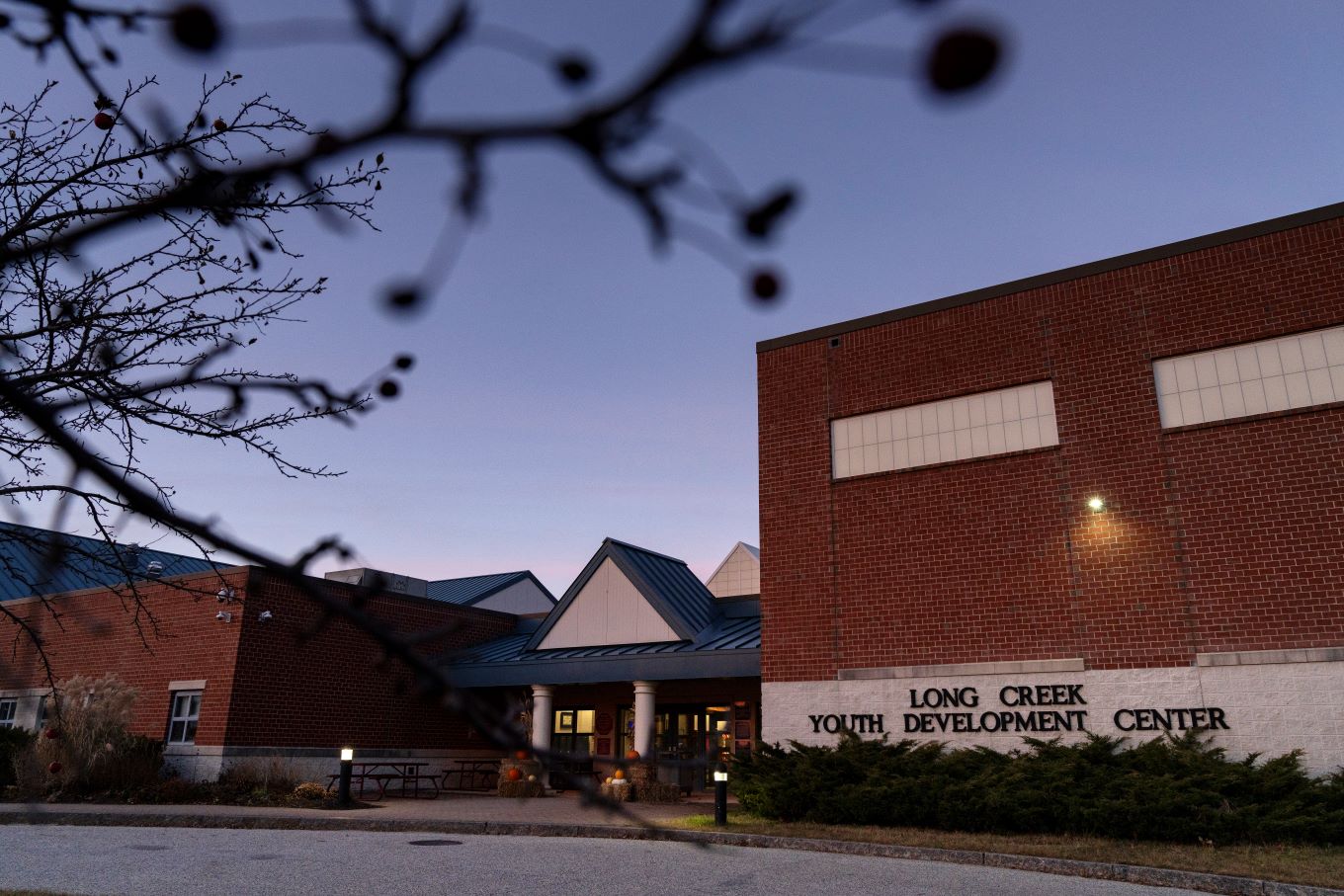 The entrance of the Long Creek correctional facility.