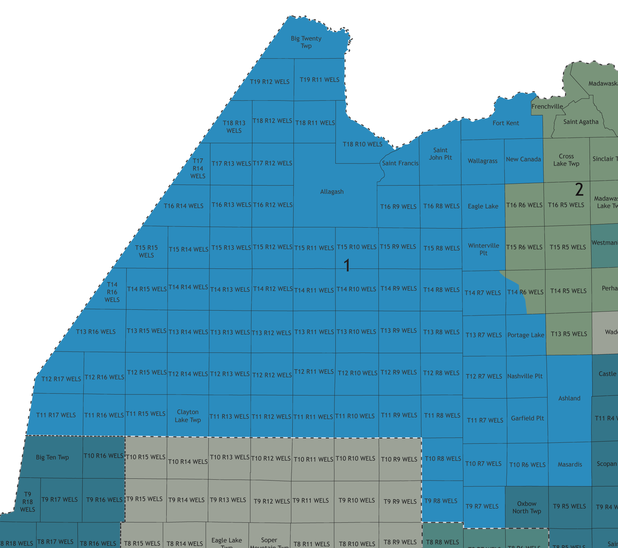 A map showing which communities are in this legislative district.