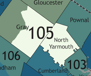 A map showing which communities are in this legislative district.