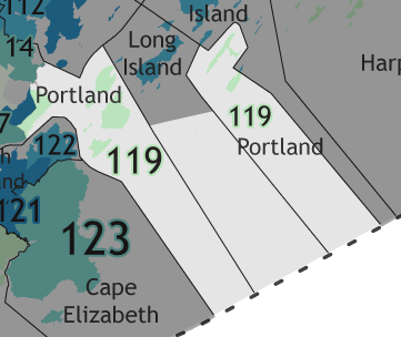 A map showing which communities are in this legislative district.