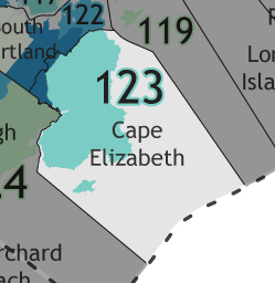 A map showing which communities are in this legislative district.