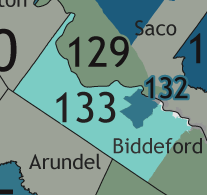 A map showing which communities are in this legislative district.