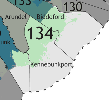 A map showing which communities are in this legislative district.