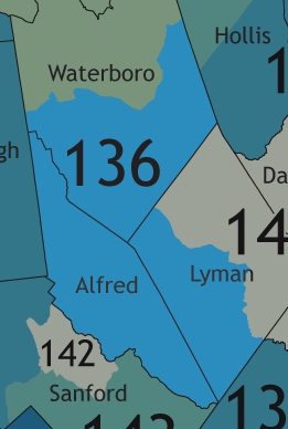 A map showing which communities are in this legislative district.