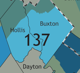 A map showing which communities are in this legislative district.