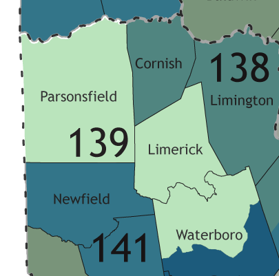 A map showing which communities are in this legislative district.