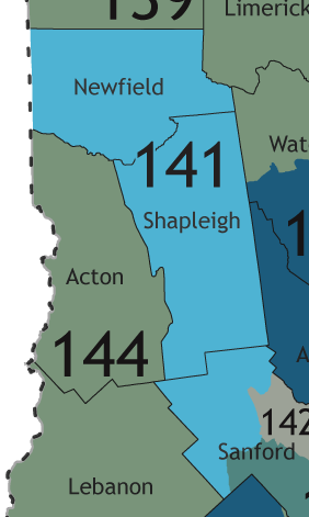 A map showing which communities are in this legislative district.