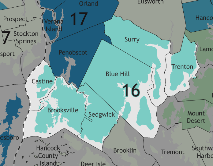 A map showing which communities are in this legislative district.