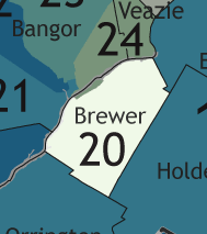 A map showing which communities are in this legislative district.