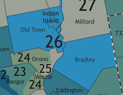 A map showing which communities are in this legislative district.