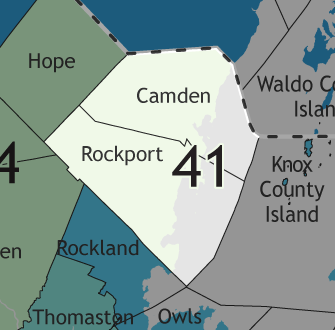 A map showing which communities are in this legislative district.