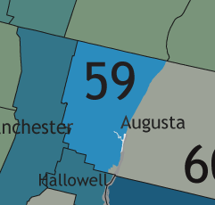 A map showing which communities are in this legislative district.