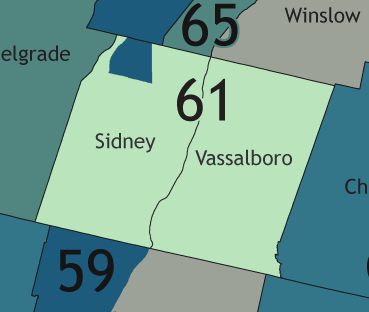 A map showing which communities are in this legislative district.