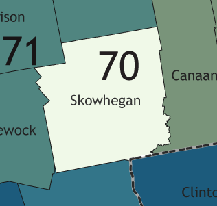 A map showing which communities are in this legislative district.