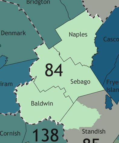 A map showing which communities are in this legislative district.