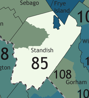 A map showing which communities are in this legislative district.