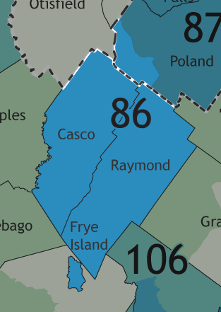 A map showing which communities are in this legislative district.