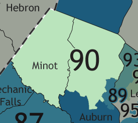 A map showing which communities are in this legislative district.