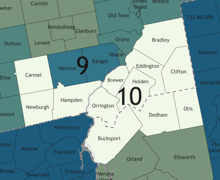 A map showing which communities are in this legislative district.