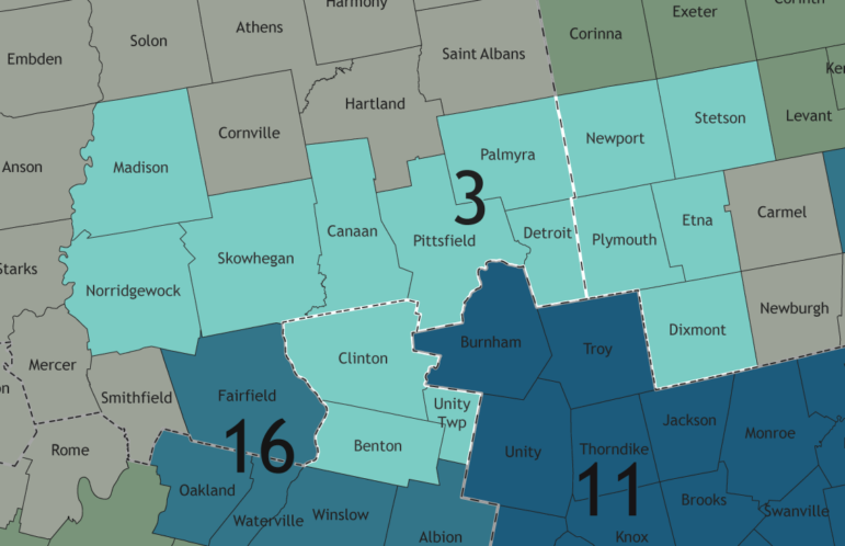 A map showing which communities are in this legislative district.