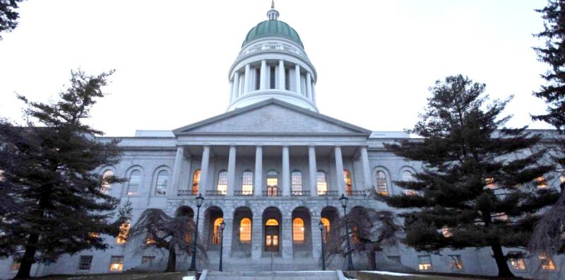 Exterior of the Maine state house