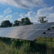 solar panels seen in a field in China, Maine.