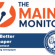 Logo for The Maine Monitor newsroom and a banner that declares this newsroom one of the newsrooms that received accolades from the National Newspaper Association Foundation editorial contest.