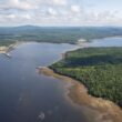 An aerial photo of Sears Island.