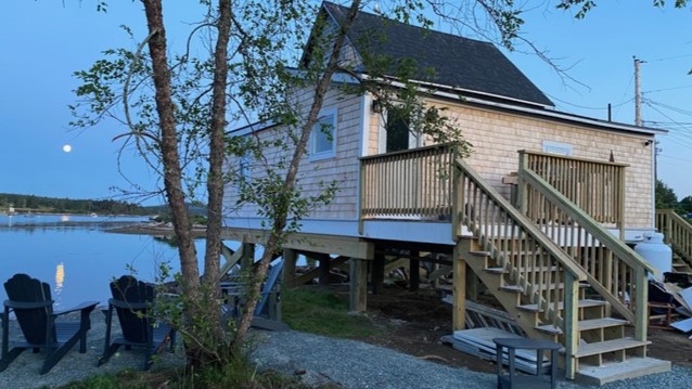 A rebuilt cottage owned by Larry Lawfer and Gene Kelley.