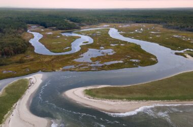 an aerial view of the Wells Reserve.