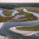 an aerial view of the Wells Reserve.