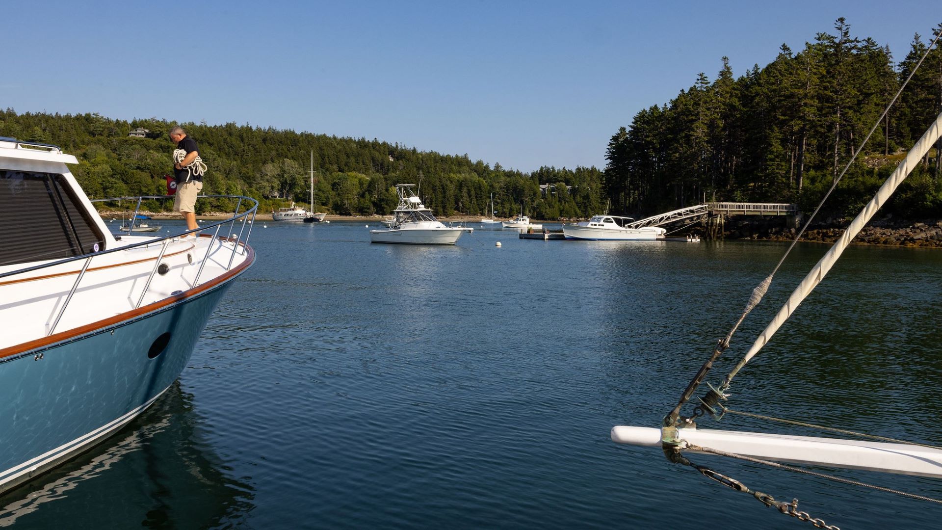 Boats in the water.