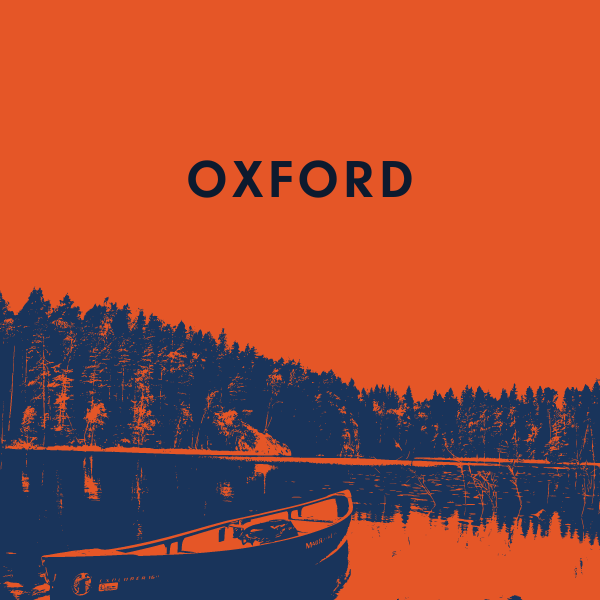 A box that takes readers to an Oxford County page with an illustration of a canoe on a lake.