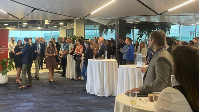 Attendees at a Roux Institute gathering.