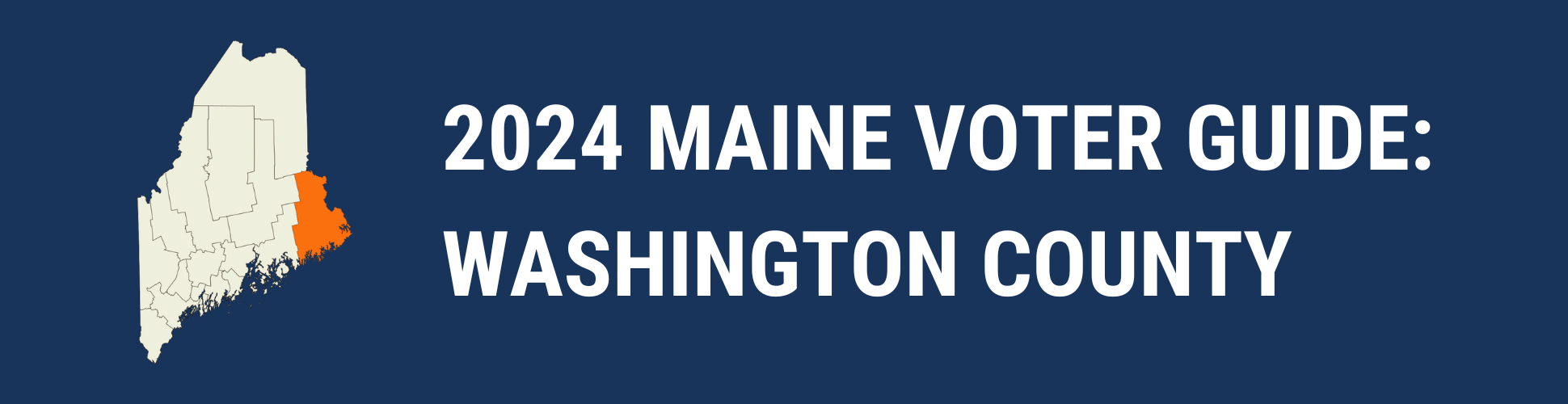 A banner denoting this is a voter guide for Washington County.